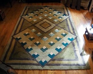 Capel New Zealand Wool Woven Geometric Prism Area Rug, 5' x 8'