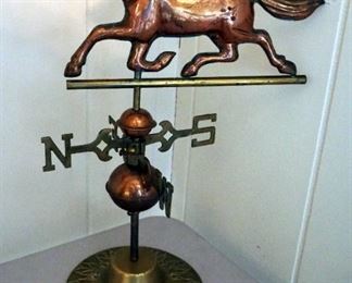 Brass And Copper Decorative Weather Vein 14" Tall