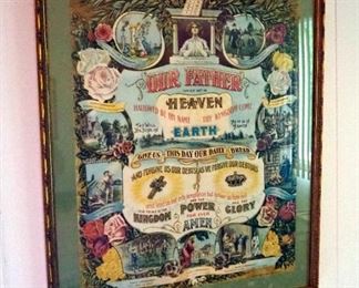 Framed Under Glass 10 Commandments Print, By James Lee, 23.5" x 19.5"