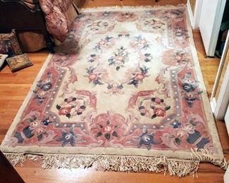 Antique Woven Wool Rug, 65" x 105"