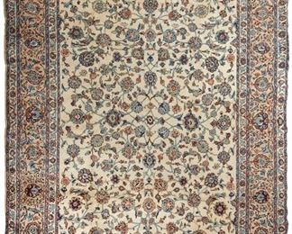 1066
An Isfahan Area Rug
Third-quarter 20th Century
Wool on cotton foundation, with polychrome floral motif on cream field
156" L x 117" W
Estimate: $1,000 - $1,500