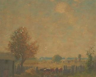 2013
Charlotte Buell Coman
1833-1924, New York, NY
"The Old Mill Run"
Oil on canvas
Signed lower left: C B Coman; titled by repute
14" H x 12" W
Estimate: $600 - $800