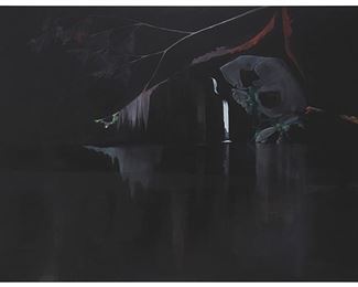 2111
Anne-Laure Sacriste
1970, French
"Le Rivage Des Morts 2," 2006
Oil on wood
Signed lower right verso; titled and dated on a gallery label verso
44.75" H x 63.5" W
Estimate: $1,000 - $2,000