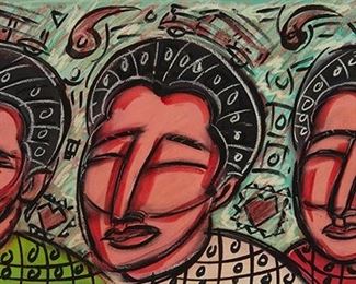 2112
David Flury
20th Century, American
"3 In A Row," 2002
Mixed media on panel
Signed and dated lower right: Flury; signed and dated again and titled verso
9" H x 18" W
Estimate: $400 - $600