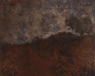 2128
Blair Rice Bennett
b. 1943, American
"Hillside Dream"
Acrylic on canvas
Signed verso: Blair Rice Bennett; titled on an artist's label affixed verso
42" H x 36" W
Estimate: $500 - $700