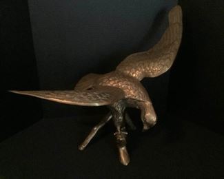 Hawk Brass Sculpture