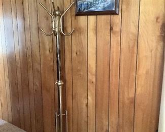 Russel Rissler Signed Drawing and Coat Rack