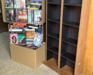 VHS DVDs Zenith VHS Player and Movie Stands