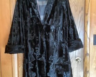 Vintage Black Long Fur Coat