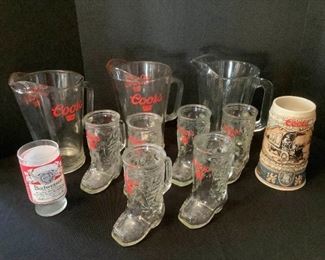 Vintage Coors Pitchers and Glasses