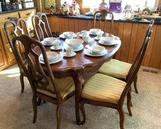 Vintage French Provincial Style Dining Room Table