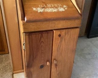 Vintage Oak Trash Holder