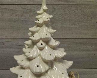 001 Vintage RARE White Ceramic Tree