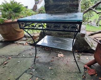 Vintage 1950s authentic SALTERINI wrought iron patio furniture,  re-coated . . . .  there are many other pieces, too. PRICED TO SELL