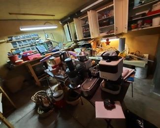 Tools, entertaining, supplies, arts & crafts, closets and cabinets full of items for you to discover.   