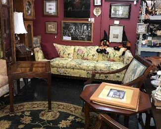 Our vintage furniture is simply the best.  The picture in the background of the birdcage has found a home.