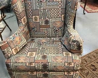 Great Wingback chair with pictorial print