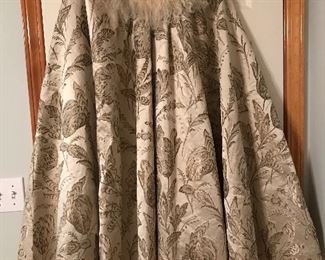 Now this is stunning.  Late 1800's Fur could be Lama.  The embroidery is of silver and silk thread