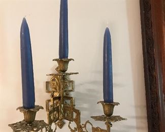 Look at these beautiful guilded candle holders. We found some very close to this set.