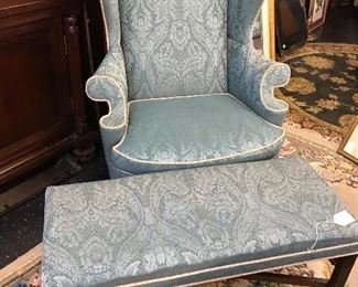 Another more portrait style wingback.  Nice bench to sit beside it if you like.