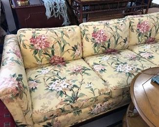 Beautiful 7' vintage couch.  Perfect to take a nap on in a beautiful sun room.
