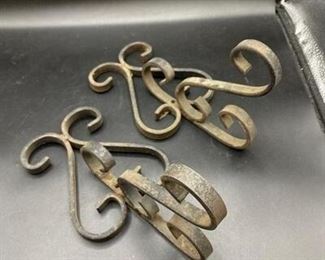 Wrought Iron Metal Wall Hook Brackets Plant Hangers