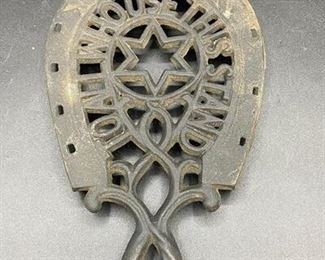 Vintage Good Luck Horseshoe Trivet