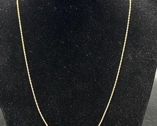 Fine Circle Link 14k Yellow Gold Dainty Necklace Chain