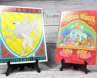 Vintage Pair of Never Used Crafting Coloring Books