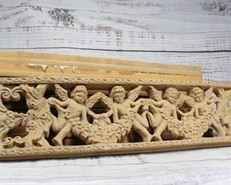 Lot of Vintage Angel Cherub Trim Molding Panels