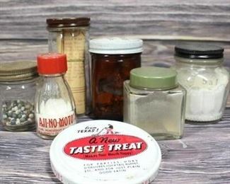 Vintage Lot of Small Spice and Craft Jars