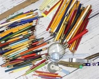 Vintage Pencil Ruler Drawing Art Craft Lot