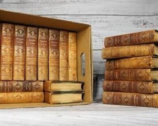 Vintage 18 Volume Book Set of the Works of Honore De Balzac