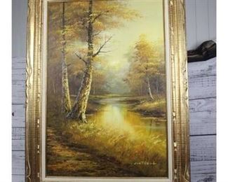 Signed and Framed Phillip Cantrell Fall Landscape Painting