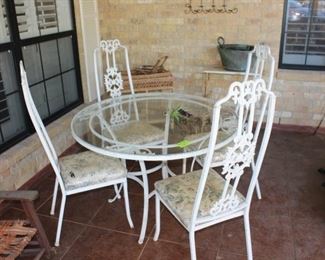 Iron table and chairs
