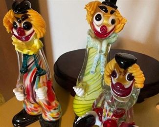Venetian glass Clowns - made in Italy 
