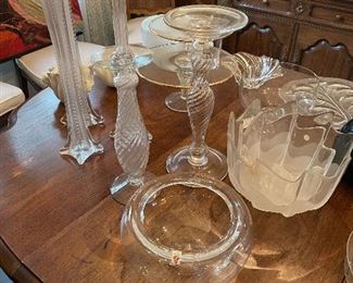 Hand-blown glass and crystal