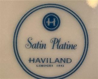 "Satin Platine" by Haviland - Limoges