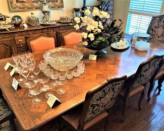 Fabulous Baker dining table,8 chairs, and buffet.