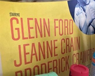 .   .  .  starring Glenn Ford, Jeanne Crain, and Broderick Crawford