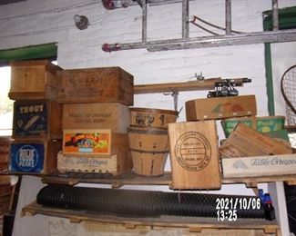 SEVERAL WOODEN ADVERTISING BOXES