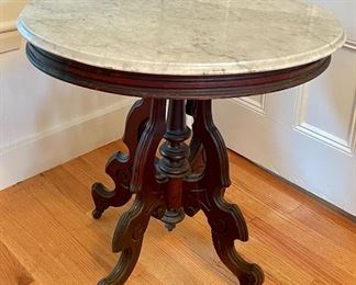 Antique Eastlake Table with Marble Top