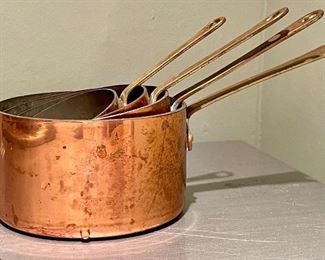 Vintage Brass and Copper Nested Measuring cups