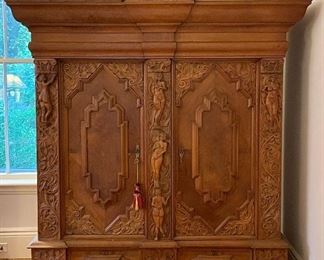 Glorious Carved Armoire