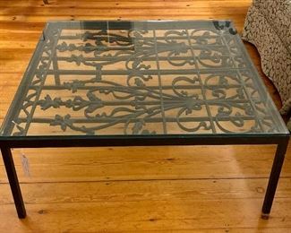 Great Coffee Table Made from Iron Gate from Spain