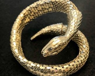 Whiting and Davis Vintage Mesh Snake Coil Bracelet!
