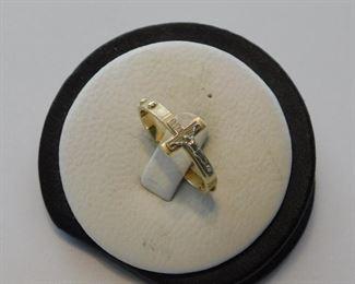 14K religious ring
