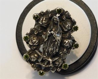 Silver Virgin Mary ring