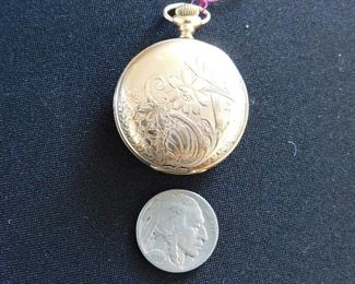 14K small pocket watch 