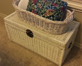 Wicker Trunk and Basket
